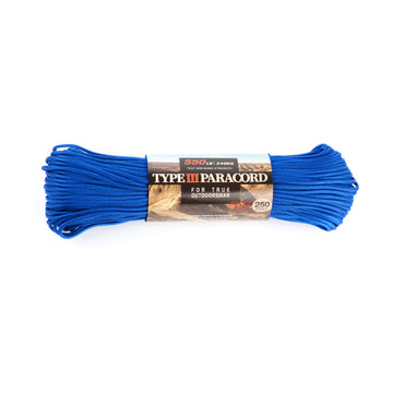 HERCULES 550 Paracord Survival Rope Royal Blue Type III Parachute Cord for Camping HERCULES
